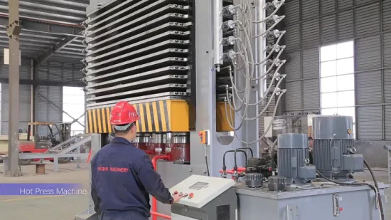 Automatische 500t 15-lagige hydraulische Heißpressmaschine für Sperrholzfurnier